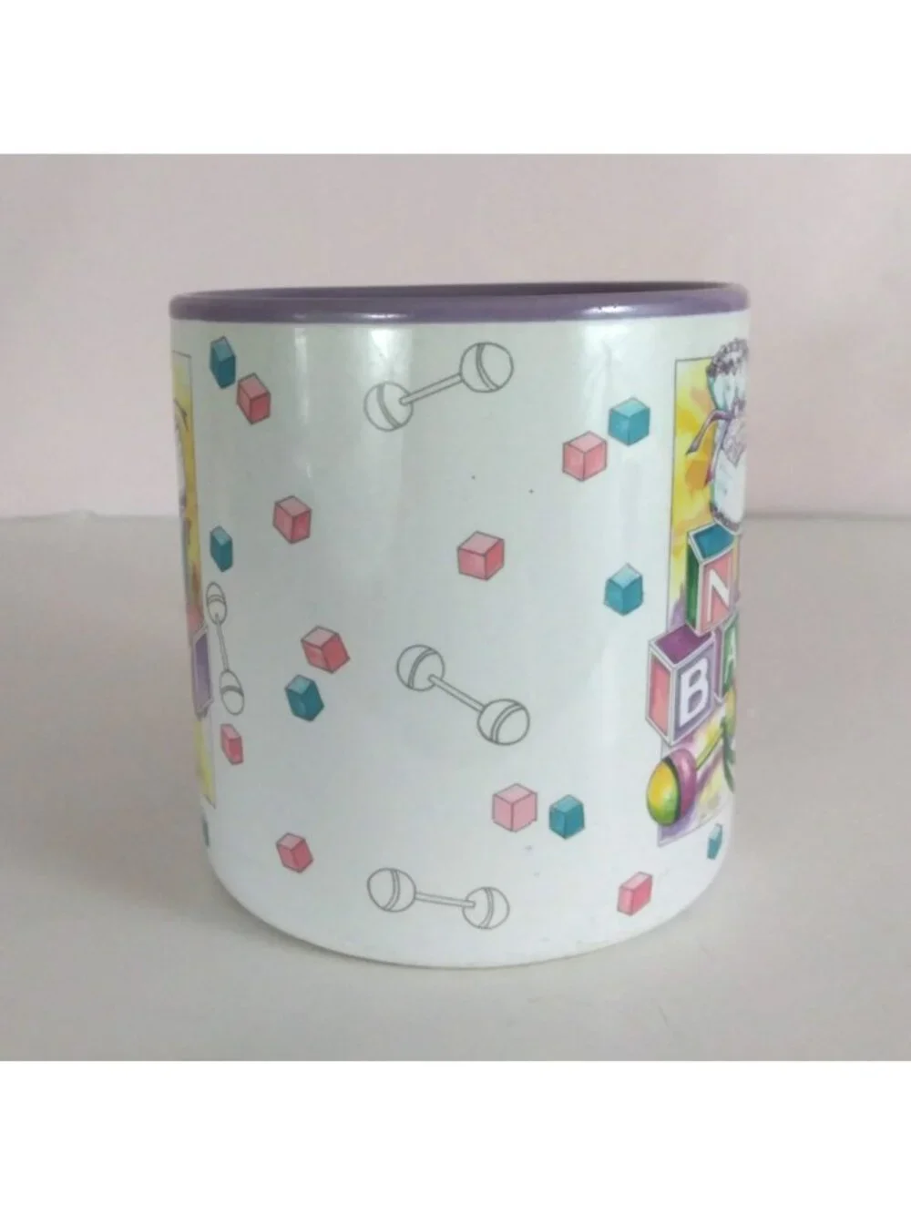 Vintage 1998 Flowers Inc Balloons Monte New Baby Coffee Cup Korea
